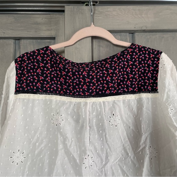 Matilda Jane Snow Globe‎ White Eyelet Floral Blouse Size XL - Picture 11 of 11